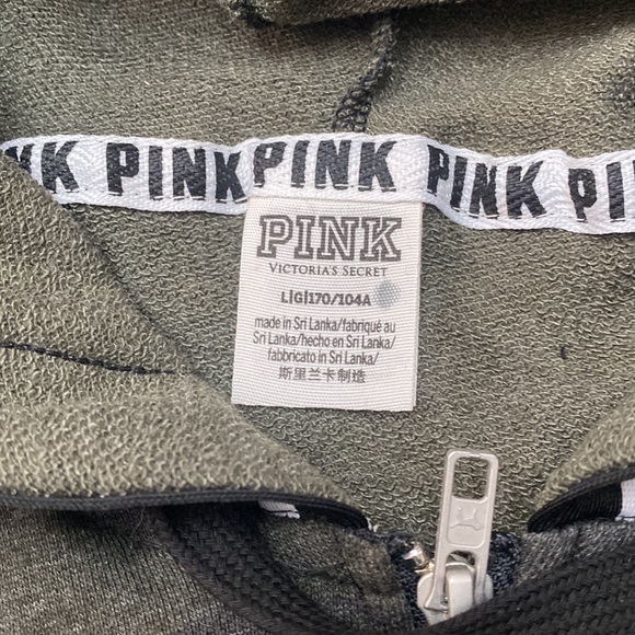 VICTORIA'S SECRET PINK CAMOUFLAGE CAMO ROSE GOLD BLING HOODIE L - Picture 8 of 8